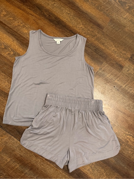 rae mode Other - Rae Mode Lounge Set Medium Gray Soft Rayon Tank & Shorts 2 Piece Pajamas Pockets